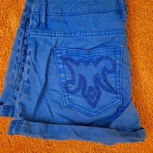 Bright blue women's shorts